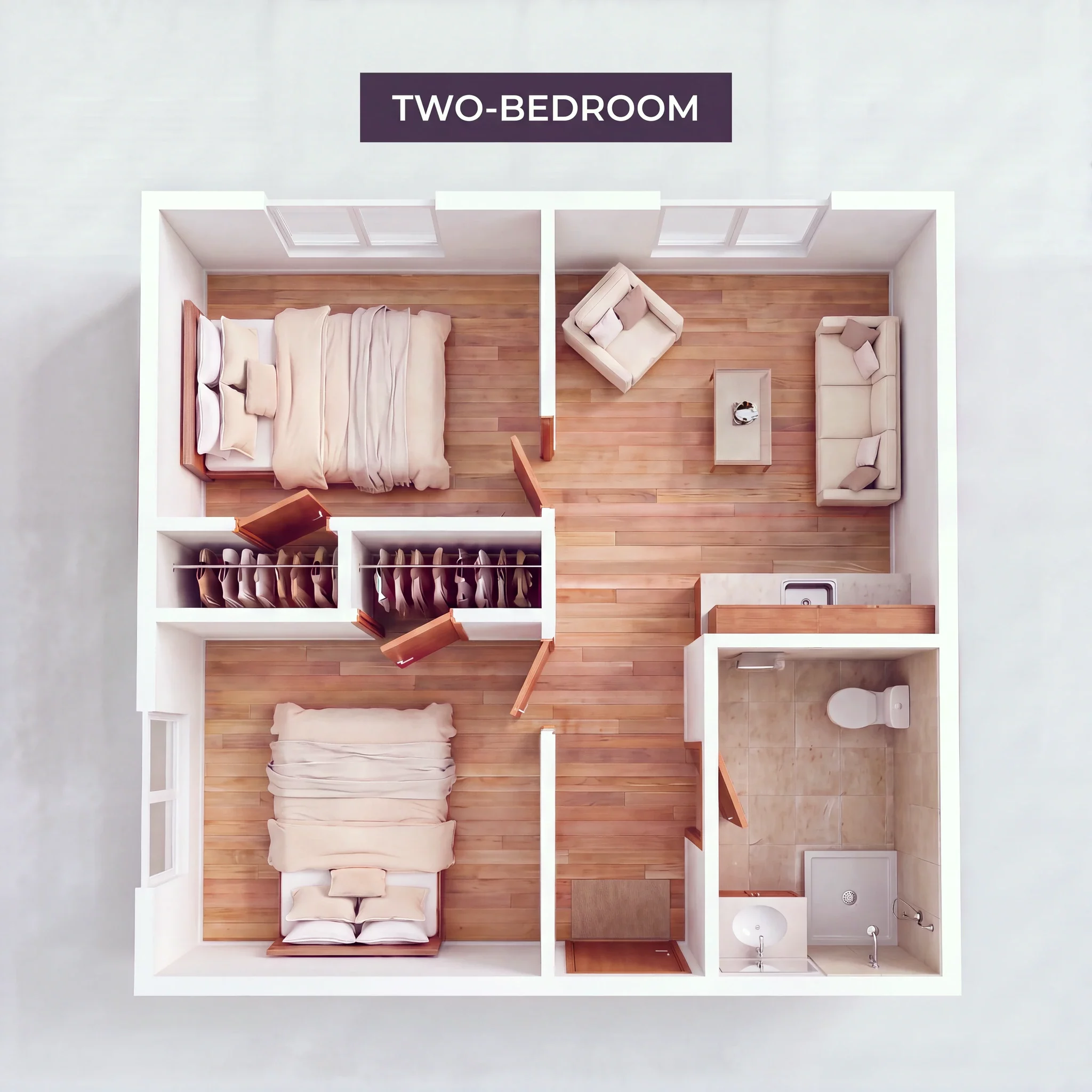 Two Bedroom floor plan