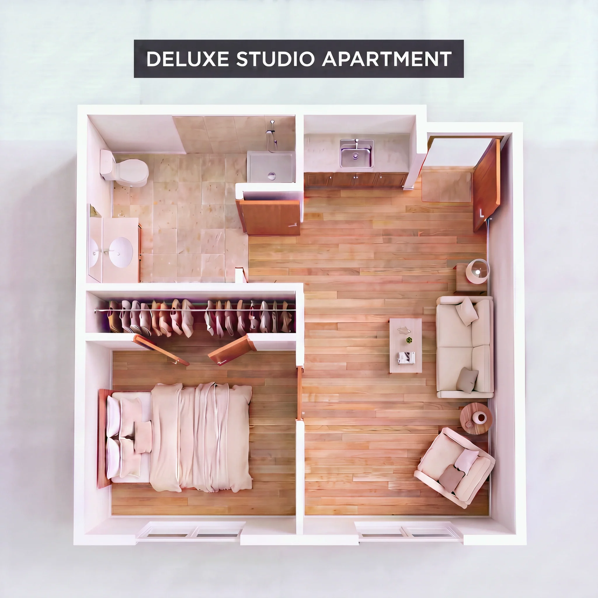 Deluxe Studio floor plan